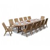 Winchester 12 Seater Teak 4m Oval Table with Bali Recliner Chairs