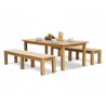 Gladstone Teak Garden Table and Benches Set