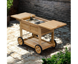 Teak Bar Trolley