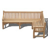 Above view of Gladstone Teak Outdoor Corner Bench - Right Orientation
