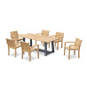 Blackrock 2m Garden Table and 6 Antibes Stacking Chairs Set