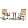 Sissinghurst Round 60cm Table and 2 Teak Rocking Chairs Set