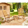 Teak Rocking Chairs with Side Table Set