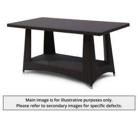 Verona Rattan 1.6m Rectangular Dining Table - Used: Good