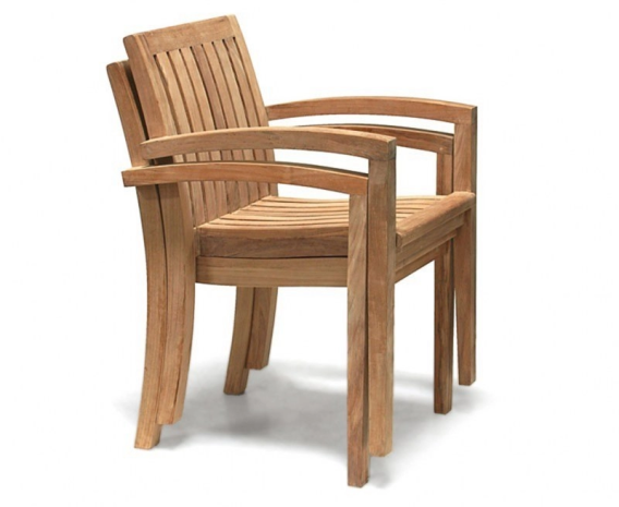 Blackrock 2m Garden Table and 6 Antibes Stacking Chairs Set