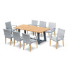 Blackrock 8-Seater Teak Dining Table and St. Moritz Stacking Chairs Set