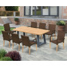 Blackrock 8-Seater Teak Dining Table and St. Moritz Stacking Chairs Set