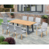 Blackrock 8-Seater Teak Dining Table and St. Moritz Stacking Chairs Set