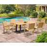 Blackrock 2m Trestle Table and 6 Cannes Stacking Chairs Set