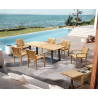 Blackrock 2m Garden Table and 6 Antibes Stacking Chairs Set