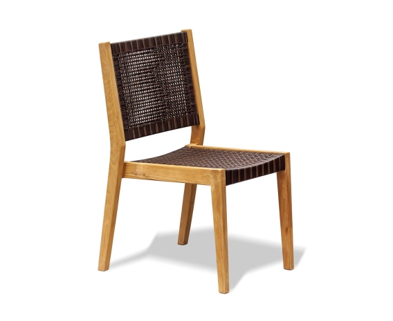 Sissinghurst 80cm Teak Table and 2 Lumo Stacking Chairs Set