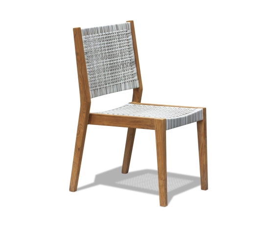 Sissinghurst 80cm Teak Table and 2 Lumo Stacking Chairs Set