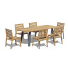 Diskus 2.2m Teak and Steel Table and 6 Solana Chairs Set