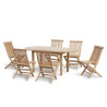 Carida Teak Oval Table and Chester Side Chairs Set