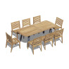 Diskus Oval Garden Dining Table and 8 Solana Chairs Set