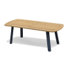 Diskus 2.2m Oval Teak and Steel Table