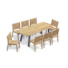 Diskus Oval 2.2m Garden Table and 8 Lumo Woven Chairs Set