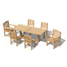 Cornwall 2m Teak Table and Kennington Dining & Armchairs Set