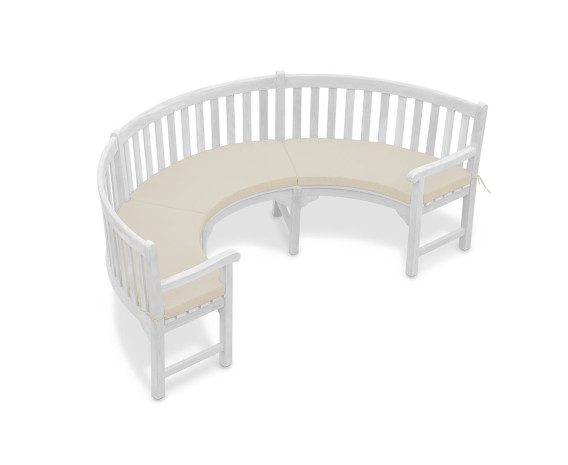 Marlow 1/2 Curved Garden Bench Cushion - Forest Green