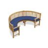 Marlow 1/2 Curved Garden Bench Cushion - Navy Blue