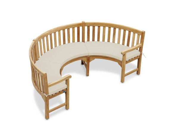 Marlow 1/2 Curved Garden Bench Cushion - Forest Green
