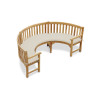 Marlow 1/2 Curved Garden Bench Cushion - Ecru/Natural