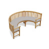Marlow 1/2 Curved Garden Bench Cushion - Taupe