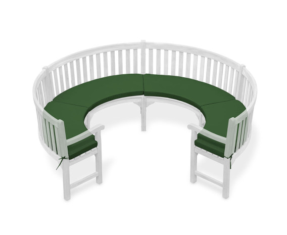 Marlow 3/4 Curved Garden Bench Cushion - Navy Blue