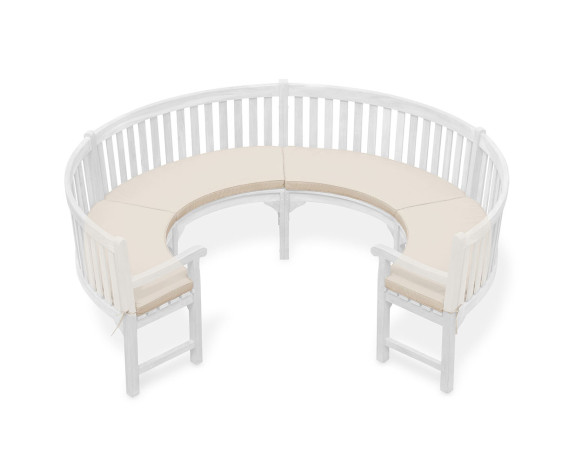 Marlow 3/4 Curved Garden Bench Cushion - Navy Blue