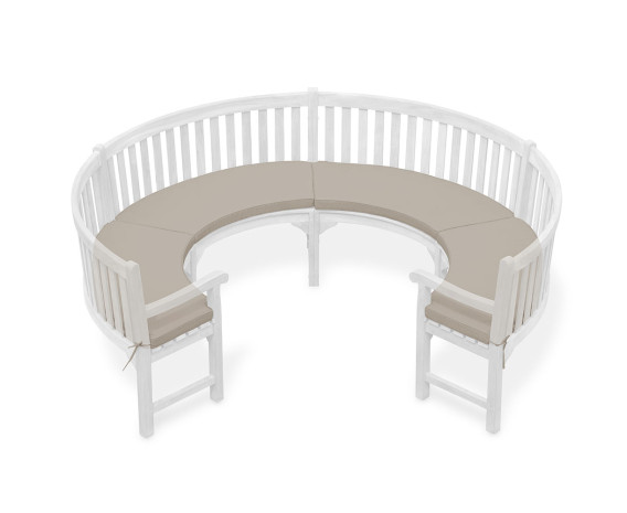 Marlow 3/4 Curved Garden Bench Cushion - Navy Blue