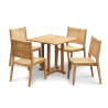 Sissinghurst 80cm Square Dining Table and 4 Lumo Stacking Chairs Set