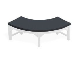 Cosmos Quarter Tree Seat Bench Cushion - Raven/Black