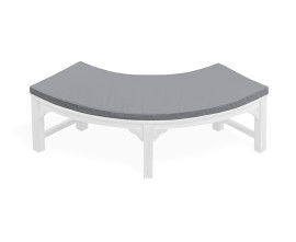 Cosmos Quarter Tree Seat Bench Cushion - Mid Gray