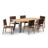 Disk 220cm Teak and Steel Table and 6 Sora Chairs Set