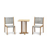 Sissinghurst 60cm Square Table and 2 Lumo Stacking Chairs Set