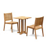Sissinghurst 60cm Square Table and 2 Lumo Stacking Chairs Set