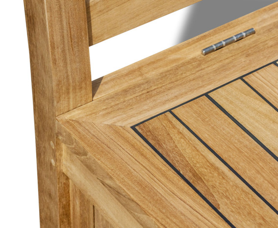 York Teak Garden Storage Bench - 1.2m