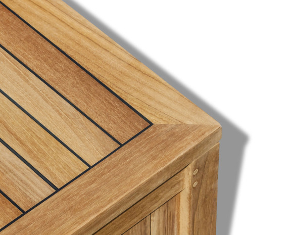 York Teak Garden Storage Bench - 1.2m