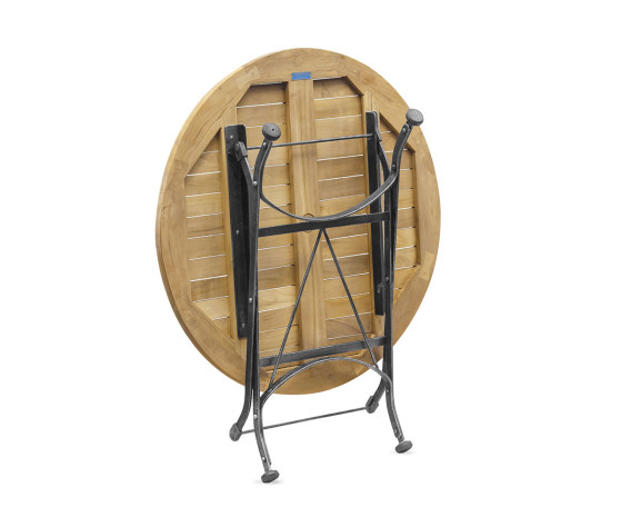 Café Round Folding Bistro Table Black - 90cm