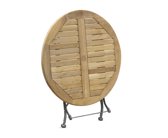Café Round Folding Bistro Table Black - 90cm