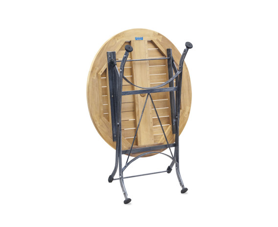 Café Round Folding Bistro Table Black - 80cm