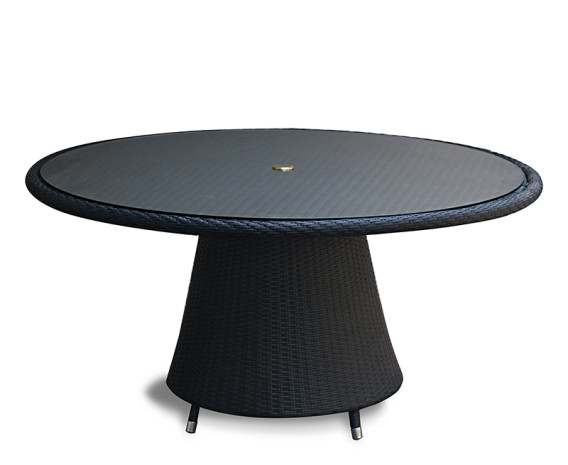 Lotus Round Table 150cm Black Weave - New: End of Line