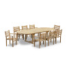 Oxburgh Oval Extending Teak Garden Table & 8 Sussex Stacking Armchairs