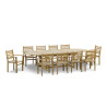 Oxburgh Oval Extending Garden Table & 10 Sussex Stacking Chairs Set