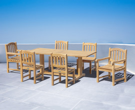 Cornwall Teak Dining Table and Kennington Dining & Armchairs Set