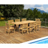 Diskus Oval Garden Dining Table and 8 Solana Chairs Set