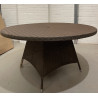 Verona Round 1.5m Java Brown Weave Table - New: End of Line