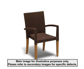 St. Moritz Java Brown Stacking Chair - Used: Good