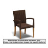 St. Moritz Java Brown Stacking Chair - Used: Good