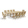 Oxburgh Oval Extending Garden Table, 2 Palma Armchairs and 8 Folding Chairs Set